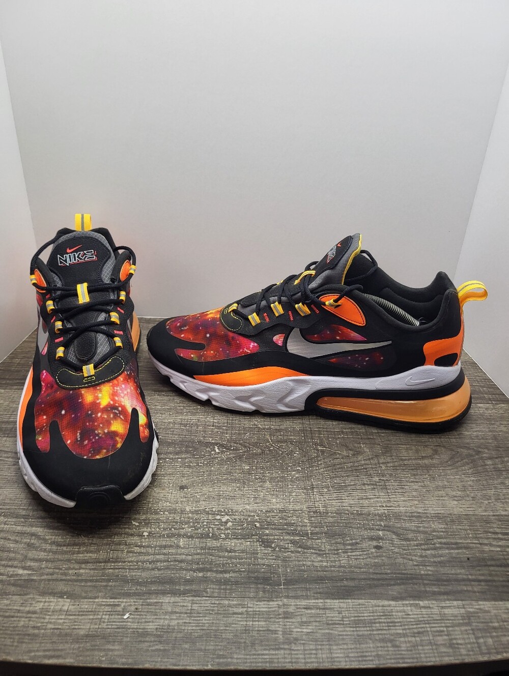 Nike Air Max 270 React Supernova Galaxy Running Shoes/Sneakers Men's Size 13